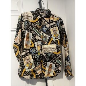 Reyn Spooner x Opening Ceremony Long Sleeve Postcard Hula Girl Mens Xs Tropical